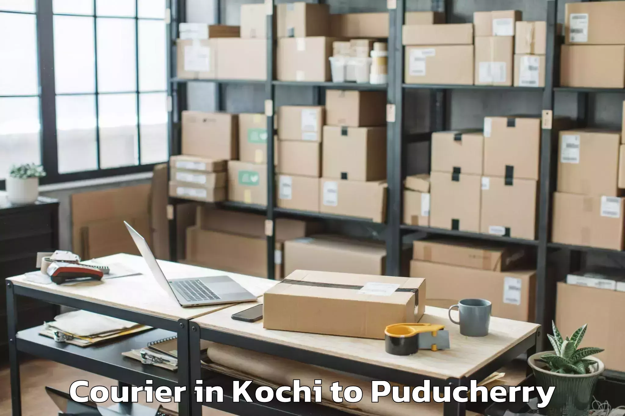 Leading Kochi to Sri Balaji Vidyapeeth Puducher Courier Provider